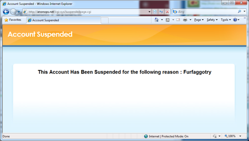 suspended for furfaggotry(!)