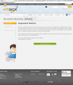 Mt. Gox Phishing Site