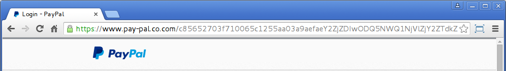 PayPal phishing site