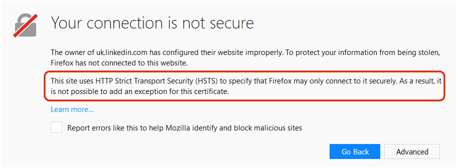Good security requires great care: Strict Transport Security is a good idea, but when a certificate expires, users cannot visit the site because browsers will not allow the warnings to be ignored.