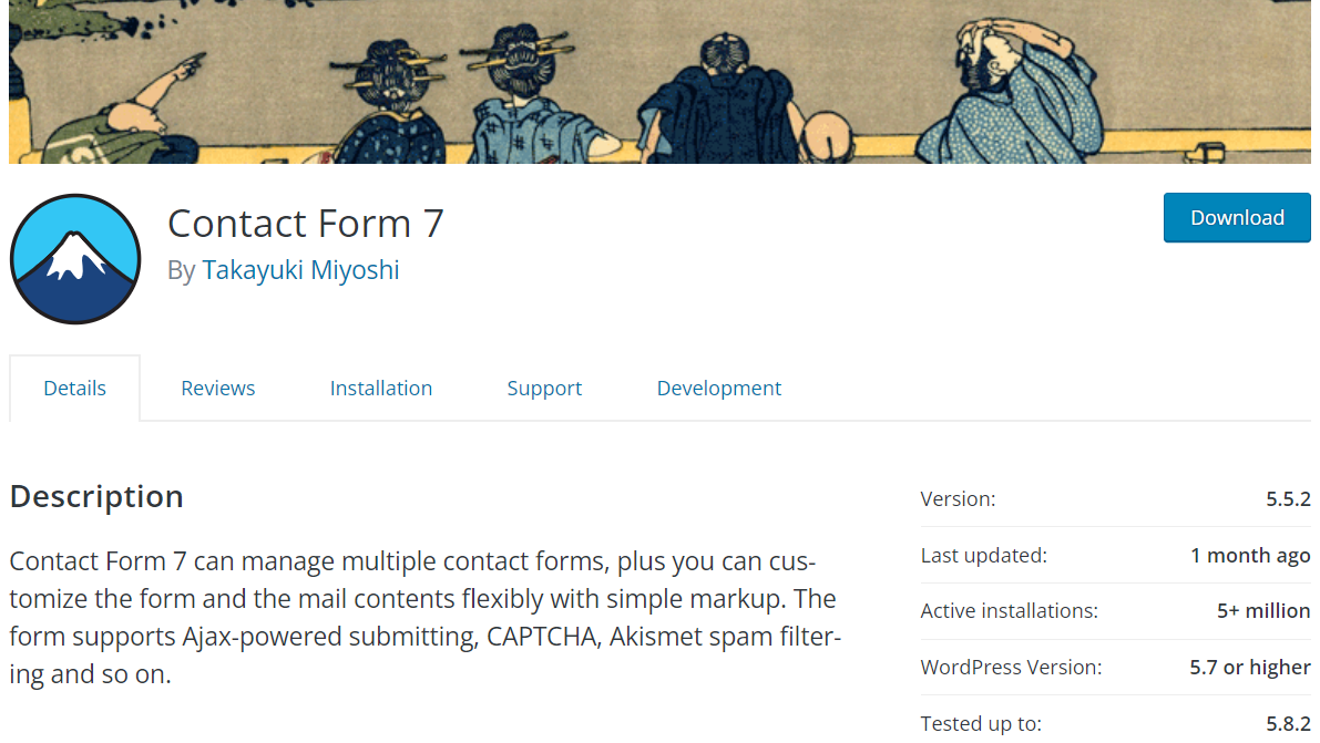 Contact Form 7&rsquo;s page on WordPress.org