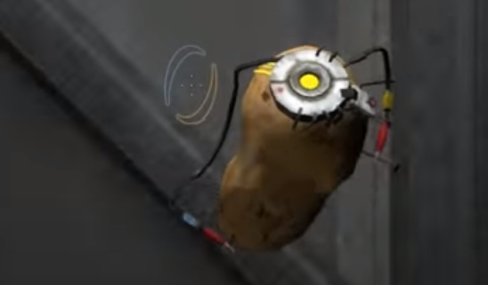 Screenshot of a potato-powered GLadDOS in Portal 2