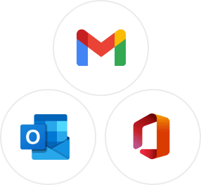 Apps and Extensions icons showing Gmail, Outlook, and Office 365