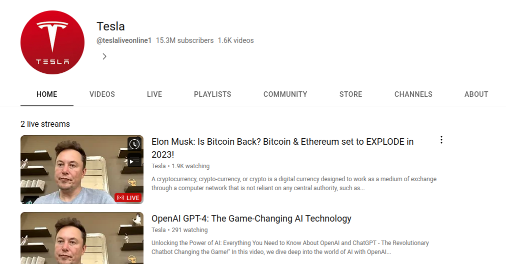 Screenshot from Wayback Machine showing a capture of the renamed LinusTechTips channel