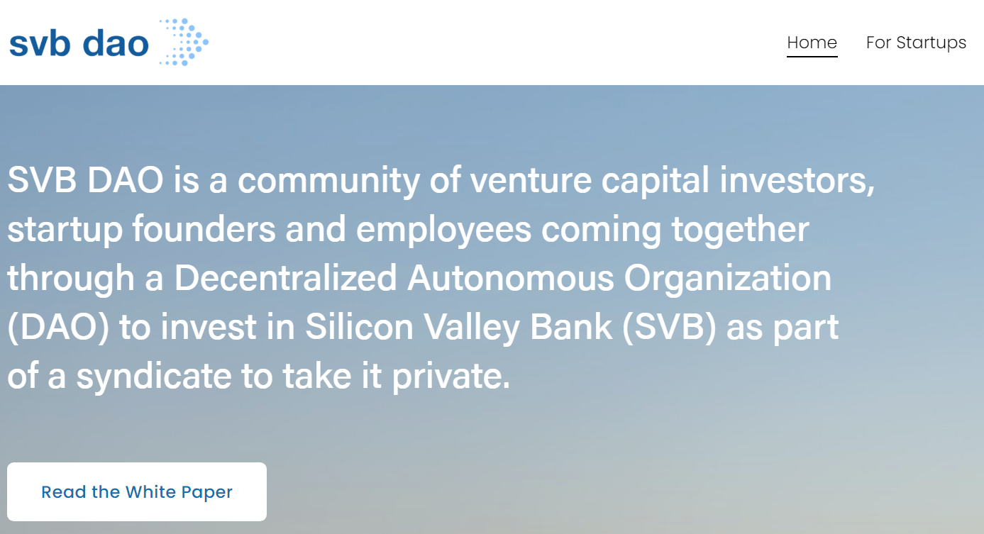 SVB DAO Screenshot
