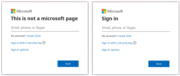 Sign-in panels displayed on microsoft-office[.]zip