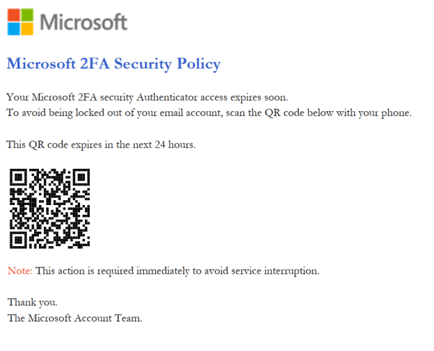 A fake microsoft 2FA page