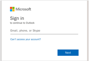 A screenshot of a fake microsoft login page